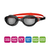 Occhialini da nuoto Phantom 2.0 Nero-Rosso Lenti fumo Zoggs 461031BKRDTSM