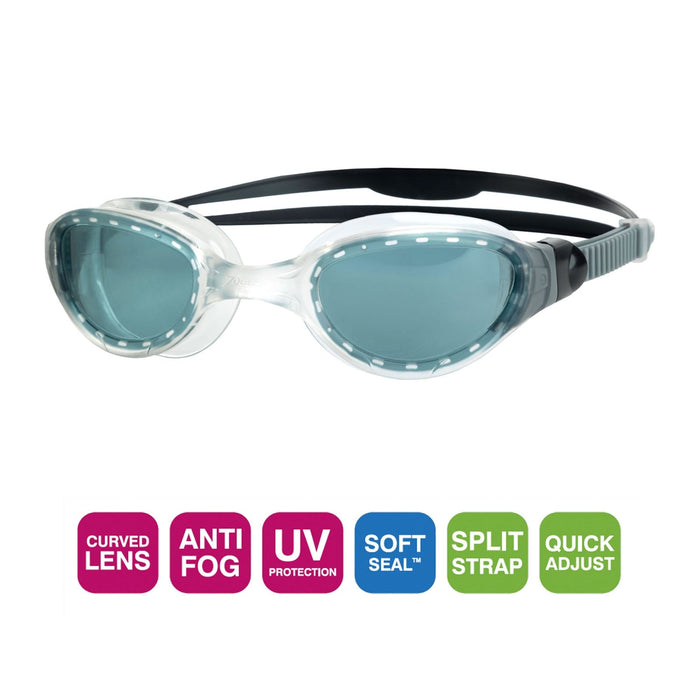 Occhialini da nuoto Phantom 2.0 Trasparente-Grigio Lenti fumo Zoggs 461031CLGYTSM