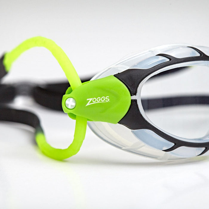Lunettes de natation Predator Noir-Vert-Transparent Petite Zoggs 461037BKGNCLRS
