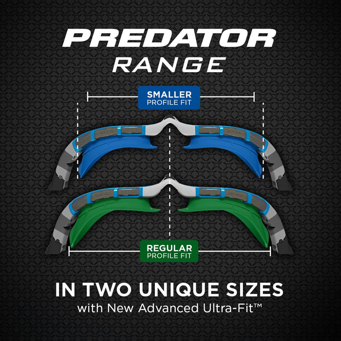 Lunettes de natation Predator Noir-Vert-Transparent Petite Zoggs 461037BKGNCLRS
