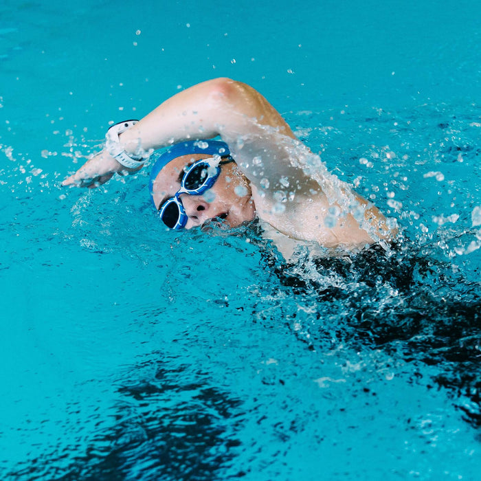 Lunettes de natation Predator Bleu-Blanc verres teintés fumés Standard Zoggs 461037BLWHTSMR