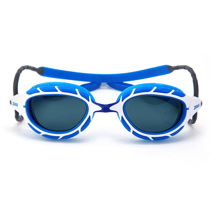 Lunettes de natation Predator Bleu-Blanc verres teintés fumés Standard Zoggs 461037BLWHTSMR