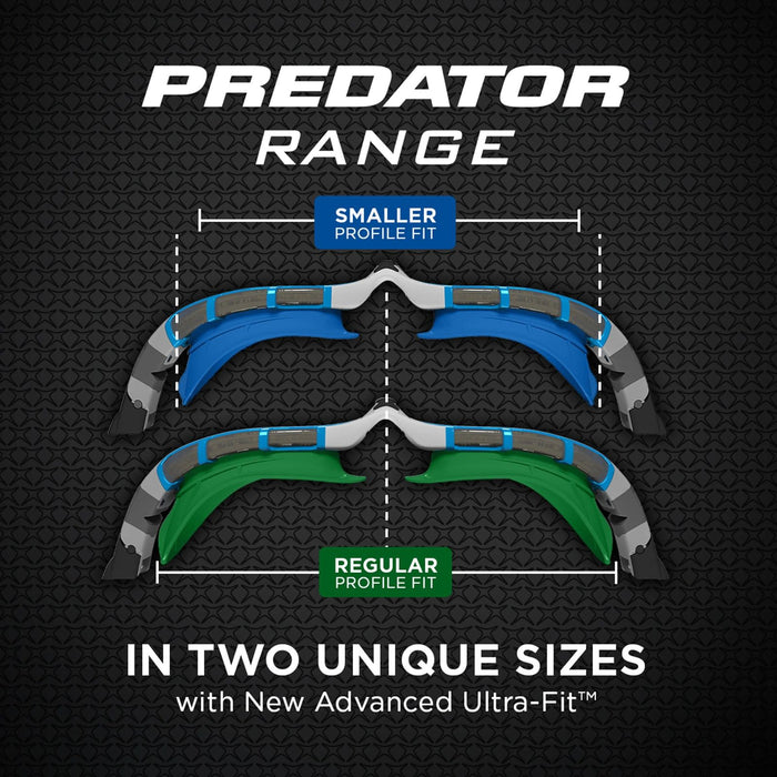 Lunettes de natation Predator Rose-Blanc verres teintés fumés Standard Zoggs 461037PKWHTSMR