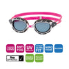 Lunettes de natation Predator Rose-Blanc verres teintés fumés Petite Zoggs 461037PKWHTSMS