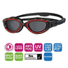 Lunettes de natation Predator Flex Polarisées Noir-Rouge-Fumé Standard Zoggs 461043BKRDPSMR