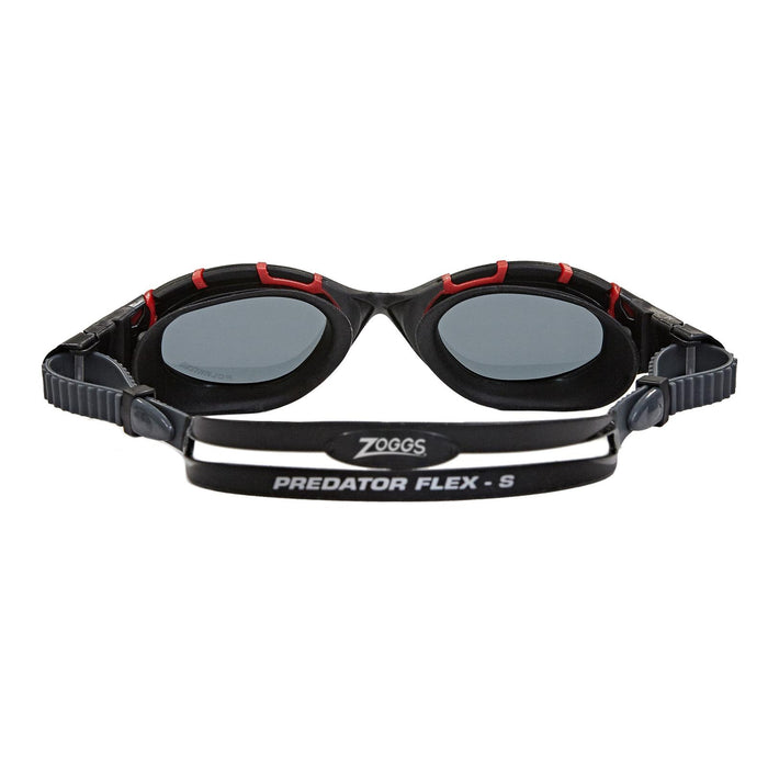 Lunettes de natation Predator Flex Polarisées Noir-Rouge-Fumé Standard Zoggs 461043BKRDPSMR