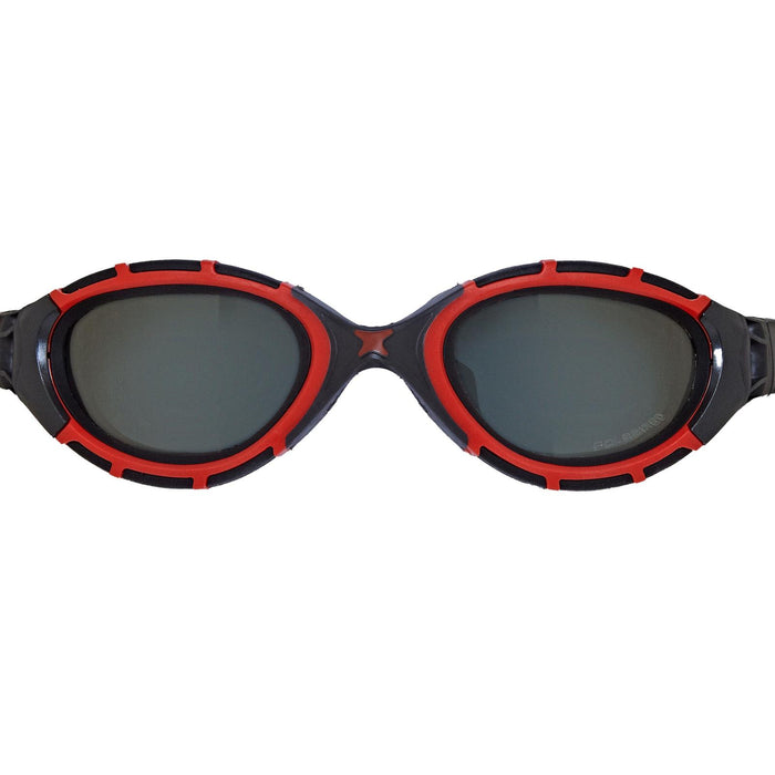 Lunettes de natation Predator Flex Polarisées Noir-Rouge-Fumé Petite Zoggs 461043BKRDPSMS