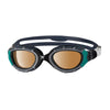 Lunettes de natation Predator Flex Polarisées Ultra Noir-Vert Standard Zoggs 461046BKGNPCPR