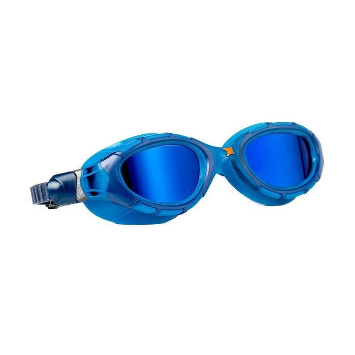 Lunettes de natation Predator Flex Titanium Bleu verres miroir bleus Standard Zoggs 461054BLBLMBLR