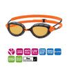 Lunettes de natation Predator Polarisées Ultra Gris-Orange Standard Zoggs 461058GYORPCPR