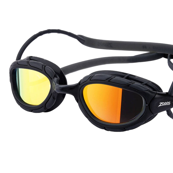 Lunettes de natation Predator Titanium Gris-Noir verres miroir orange Standard Zoggs 461065GYBKMORR