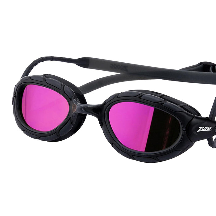Lunettes de natation Predator Titanium Gris-Noir verres miroir roses Standard Zoggs 461065GYBKMPKR