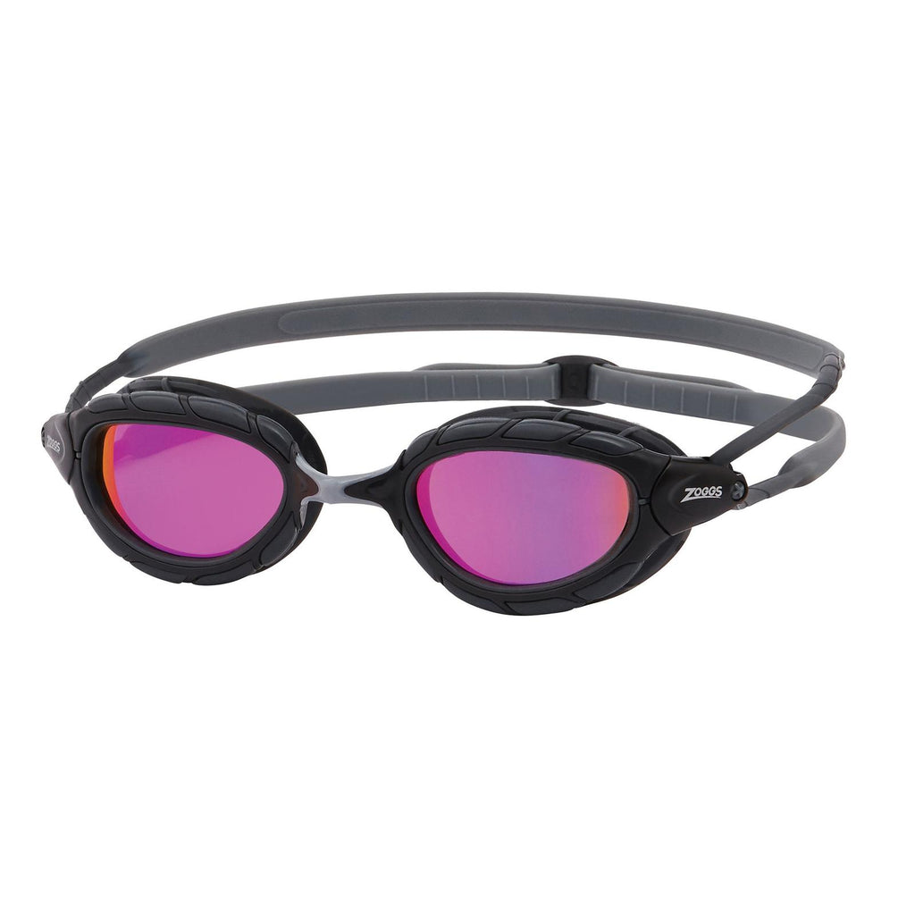 Lunettes de natation Predator Titanium Gris-Noir verres miroir roses Petite Zoggs 461065GYBKMPKS