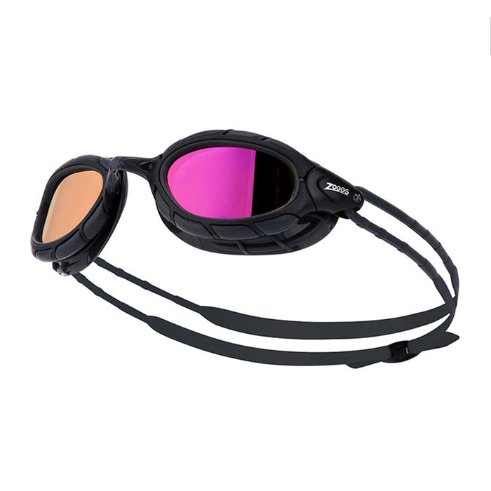 Lunettes de natation Predator Titanium Gris-Noir verres miroir roses Petite Zoggs 461065GYBKMPKS