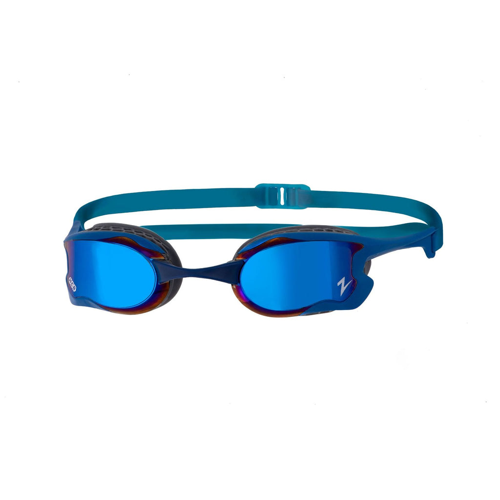 Occhialini da nuoto Raptor HCB Titanium Blu-Grigio Lenti specchiate blu scuro Zoggs 461085BLGYMDB
