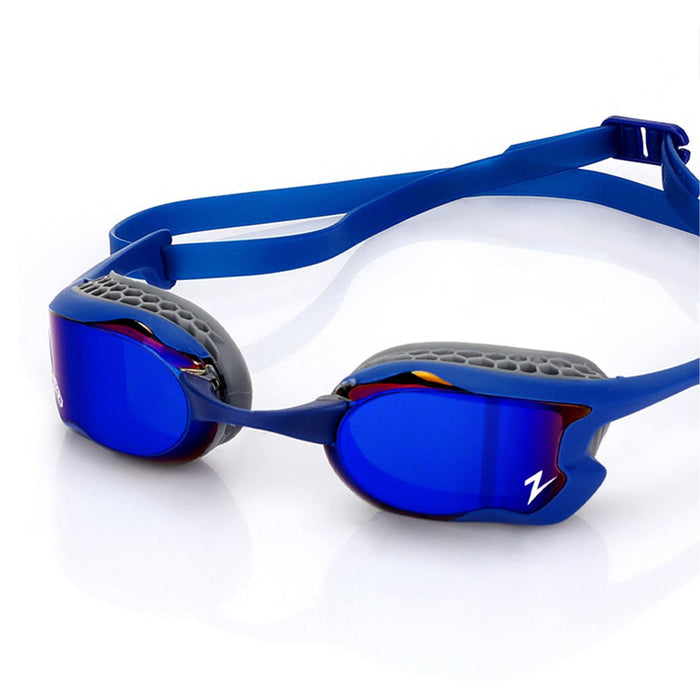 Occhialini da nuoto Raptor HCB Titanium Blu-Grigio Lenti specchiate blu scuro Zoggs 461085BLGYMDB