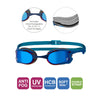 Occhialini da nuoto Raptor HCB Titanium Blu-Grigio Lenti specchiate blu scuro Zoggs 461085BLGYMDB