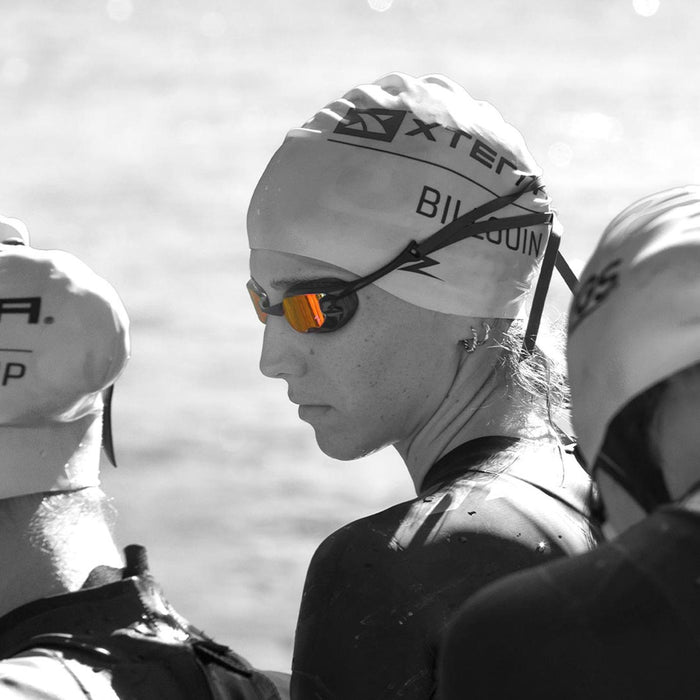 Occhialini da nuoto Raptor HCB Titanium Grigio-Nero Lenti specchiate rosse Zoggs 461085GYBKMRD