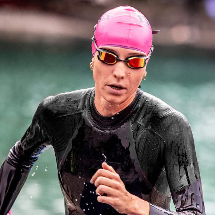 Occhialini da nuoto Raptor HCB Titanium Grigio-Nero Lenti specchiate rosse Zoggs 461085GYBKMRD