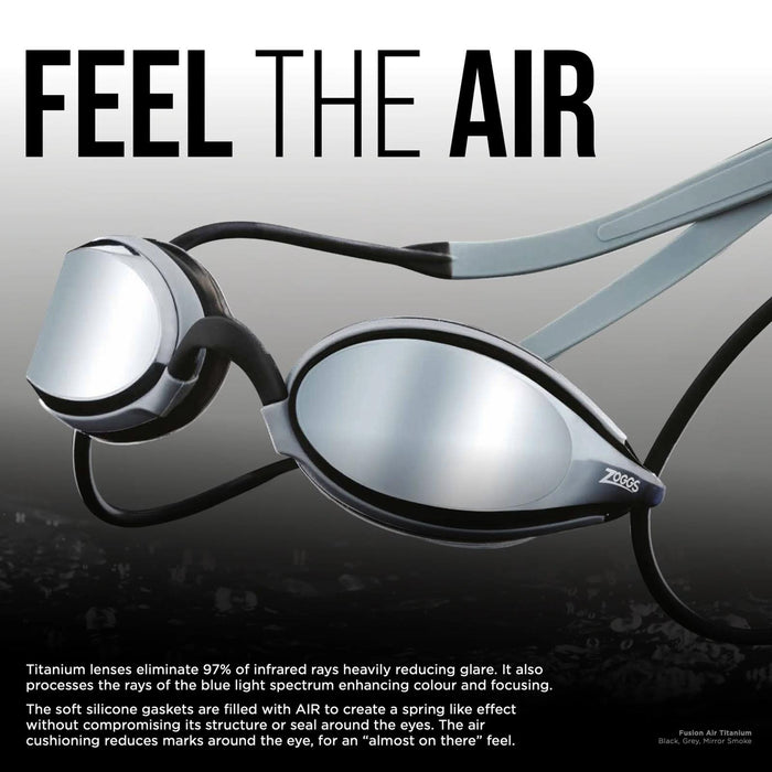 Swimming Goggles Predator Flex Titanium Reactor Black-Gold Regular Zoggs 461089BKGORTIR