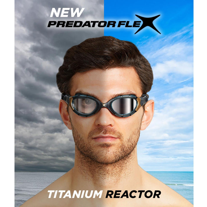 Lunettes de natation Predator Flex Titanium Reactor Noir-Or Petite Zoggs 461089BKGORTIS