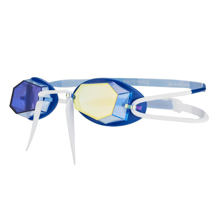Occhialini da nuoto Diamond Titanium-Blu-Bianco Lenti specchiate oro Zoggs 461090BLWHMGD