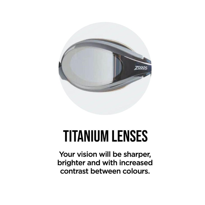Occhialini da nuoto Diamond Titanium-Blu-Bianco Lenti specchiate oro Zoggs 461090BLWHMGD