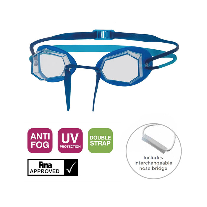 Lunettes de natation Diamond Bleu-Bleu Reef-Transparent Zoggs 461091BLBRCLR