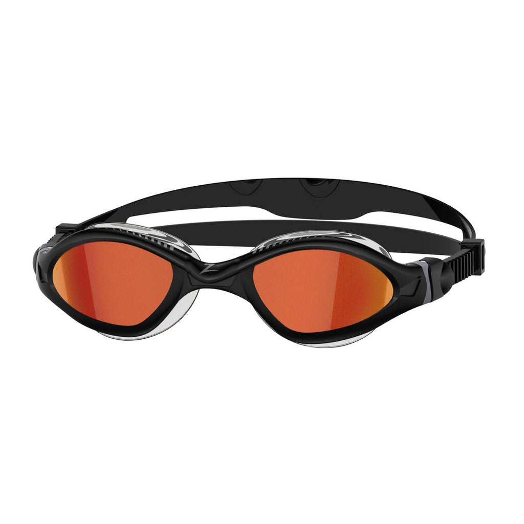 Lunettes de natation Tiger Lsr+ Titanium Noir-Gris verres miroir rouges Taille standard Zoggs 461092BKGYMRDR