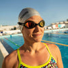 Lunettes de natation Tiger Lsr+ Titanium Noir-Gris verres miroir rouges Petite taille Zoggs 461092BKGYMRDS