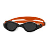 Lunettes de natation Tiger Lsr+ Noir-Orange verres teintés fumés Taille standard Zoggs 461093BKORTSMR