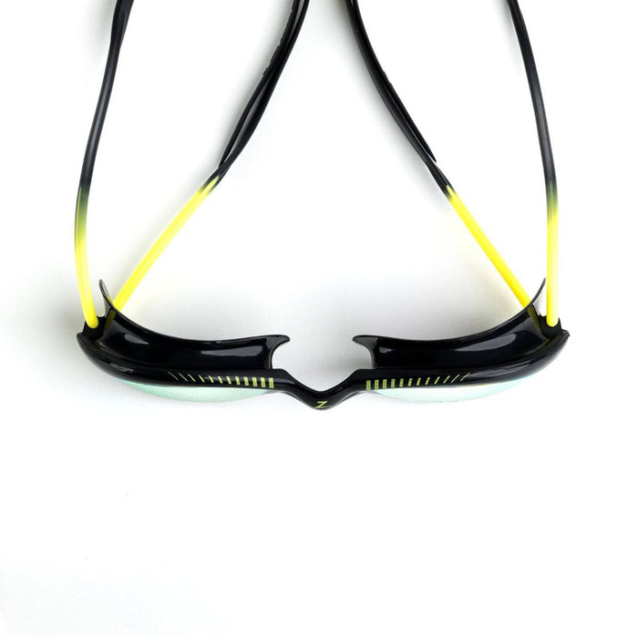 Lunettes de natation Tiger Titanium Noir-Jaune verres miroir vert citron Taille standard Zoggs 461094BKYLMLMR