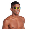 Lunettes de natation Tiger Titanium Noir-Jaune verres miroir vert citron Petite taille Zoggs 461094BKYLMLMS