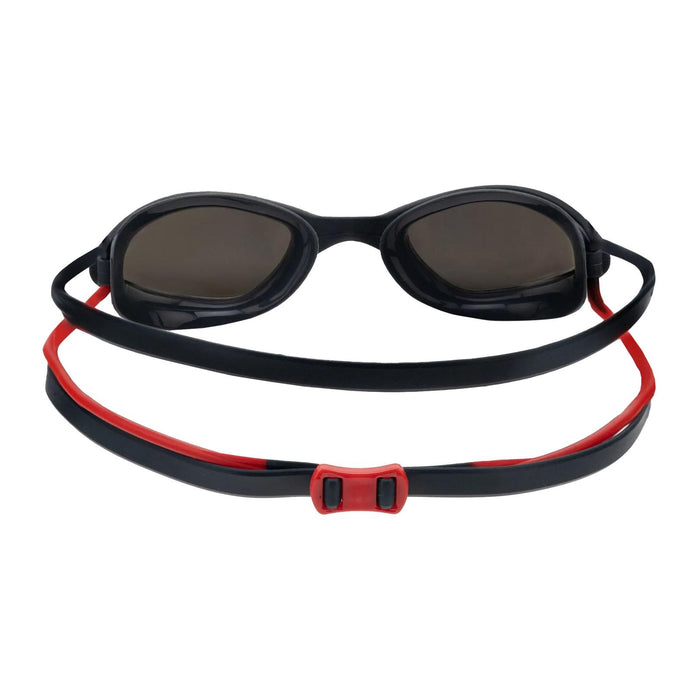 Lunettes de natation Tiger Titanium Gris-Rouge verres miroir fumés Taille standard Zoggs 461094GYRDMSMR