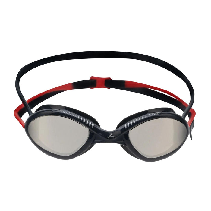 Lunettes de natation Tiger Titanium Gris-Rouge verres miroir fumés Taille standard Zoggs 461094GYRDMSMR