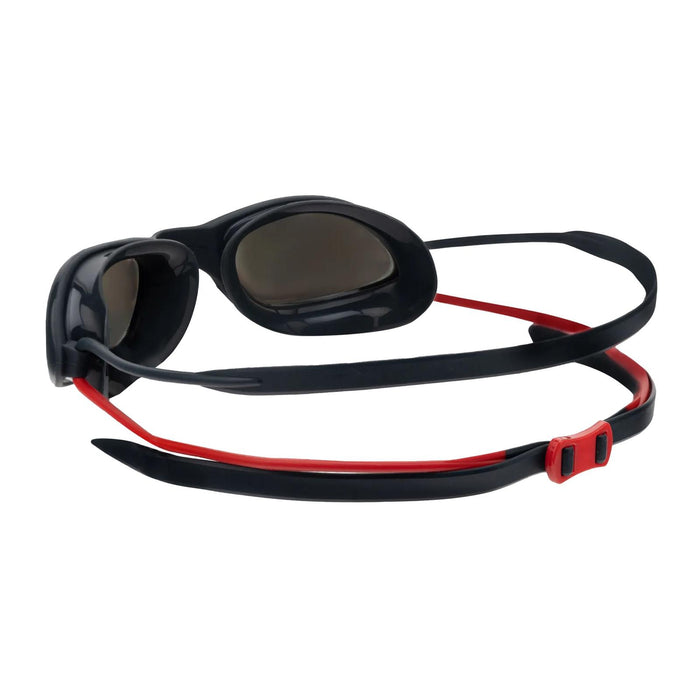 Lunettes de natation Tiger Titanium Gris-Rouge verres miroir fumés Taille standard Zoggs 461094GYRDMSMR
