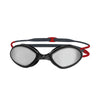 Lunettes de natation Tiger Titanium Gris-Rouge verres miroir fumés Petite taille Zoggs 461094GYRDMSMS