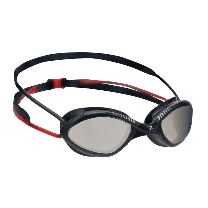 Lunettes de natation Tiger Titanium Gris-Rouge verres miroir fumés Petite taille Zoggs 461094GYRDMSMS