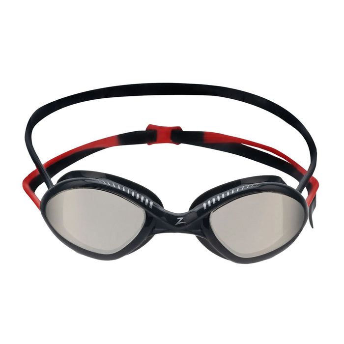 Lunettes de natation Tiger Titanium Gris-Rouge verres miroir fumés Petite taille Zoggs 461094GYRDMSMS
