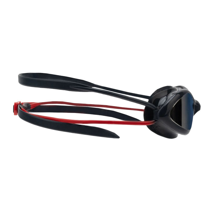 Lunettes de natation Tiger Titanium Gris-Rouge verres miroir fumés Petite taille Zoggs 461094GYRDMSMS