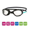 Lunettes de natation Tiger Noir-Turquoise Petite taille Zoggs 461095BKTQCLRS