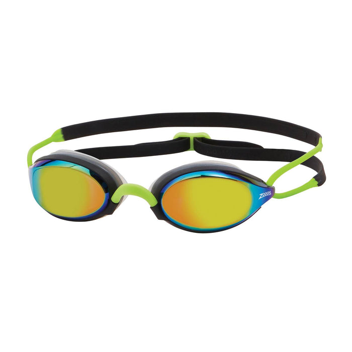 Occhialini da nuoto Fusion Air Titanio Nero-Lime Lenti specchiate oro Zoggs 461106BKLMMGD