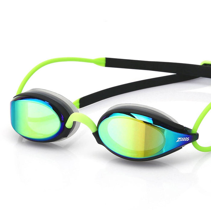 Occhialini da nuoto Fusion Air Titanio Nero-Lime Lenti specchiate oro Zoggs 461106BKLMMGD