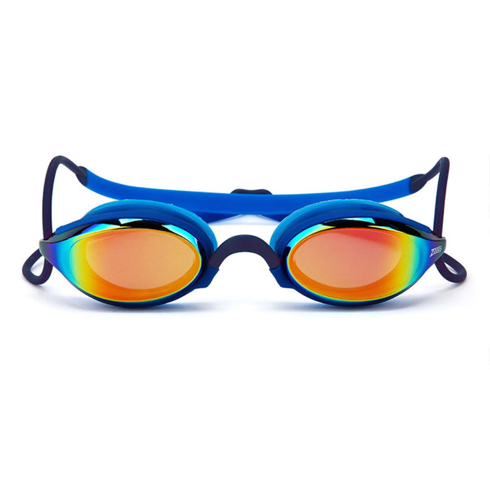 Lunettes de natation Fusion Air Titanium Bleu verres miroir orange Zoggs 461106BLBLMOR