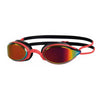 Lunettes de natation Fusion Air Titanium Rouge-Noir verres miroir rouges Zoggs 461106RDBKMRD