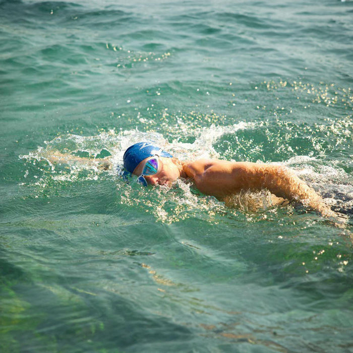 Maschera da Nuoto Horizon Flex Titanium Trasparente-Bianco Lenti Specchiate Blu Zoggs 461109CLWHMBL