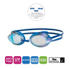 Occhialini da Nuoto Racer Titanium Blu-Chiaro Lenti Specchiate Trasparenti Zoggs 461112BLLBMCL