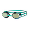 Lunettes de natation Racer Titanium vert-noir verres miroir dorés Zoggs 461112GNBKMGD