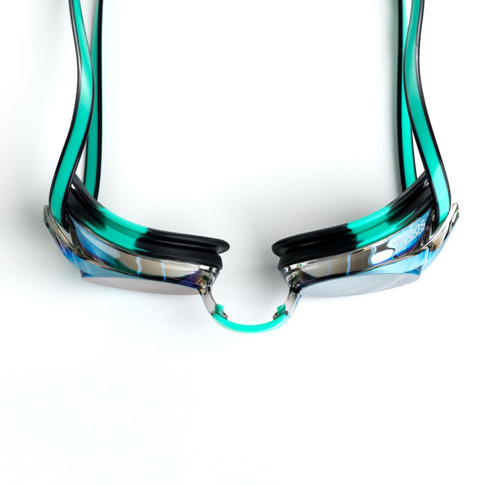 Lunettes de natation Racer Titanium vert-noir verres miroir dorés Zoggs 461112GNBKMGD