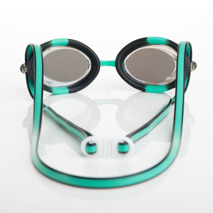 Lunettes de natation Racer Titanium vert-noir verres miroir dorés Zoggs 461112GNBKMGD